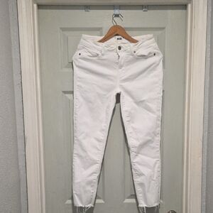PAIGE Kylie Crop Raw Hem Women's White Jeans Size 29